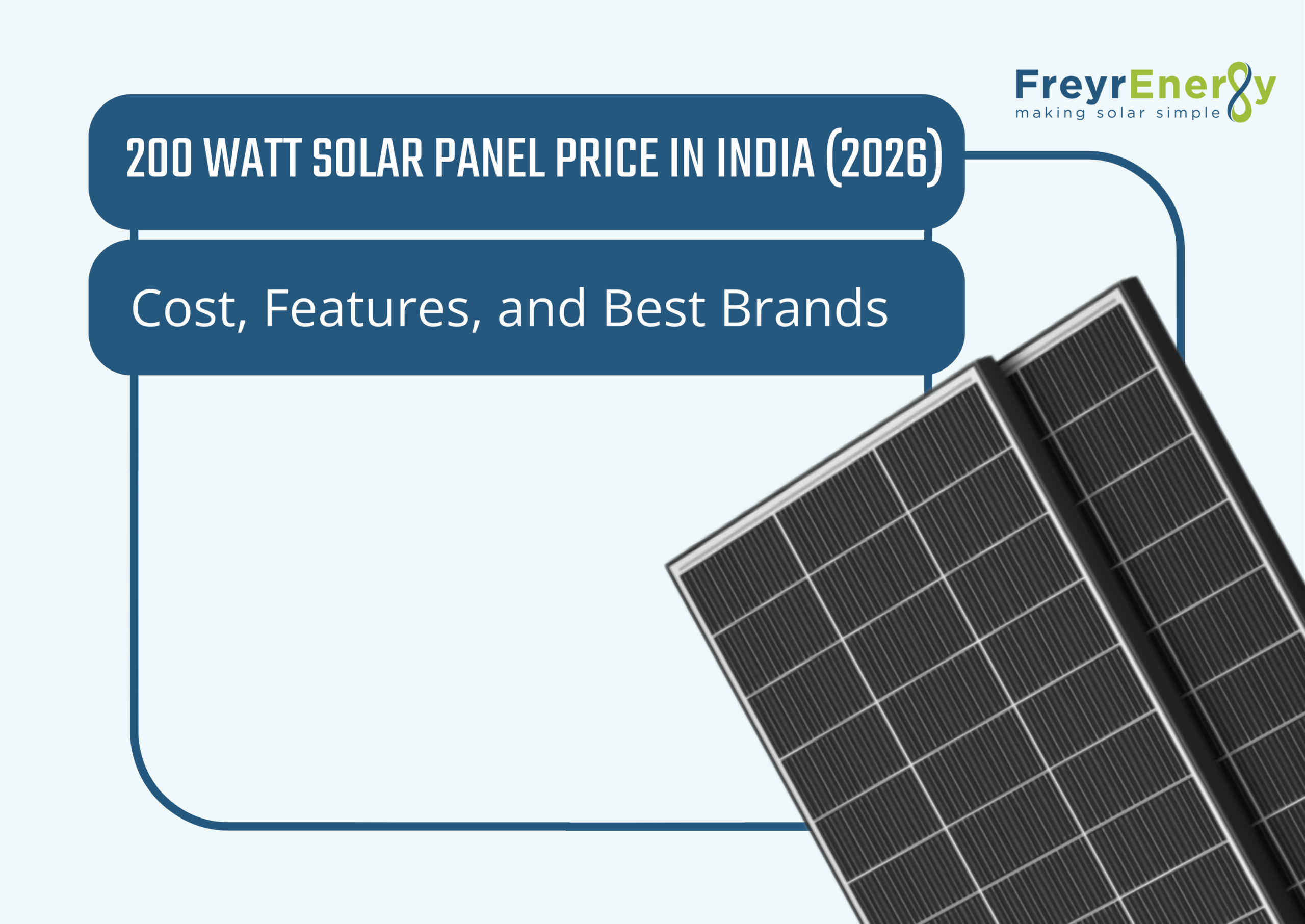 200 Watt Solar Panel Price in India (2026): Cost, Features, and Best Brands
