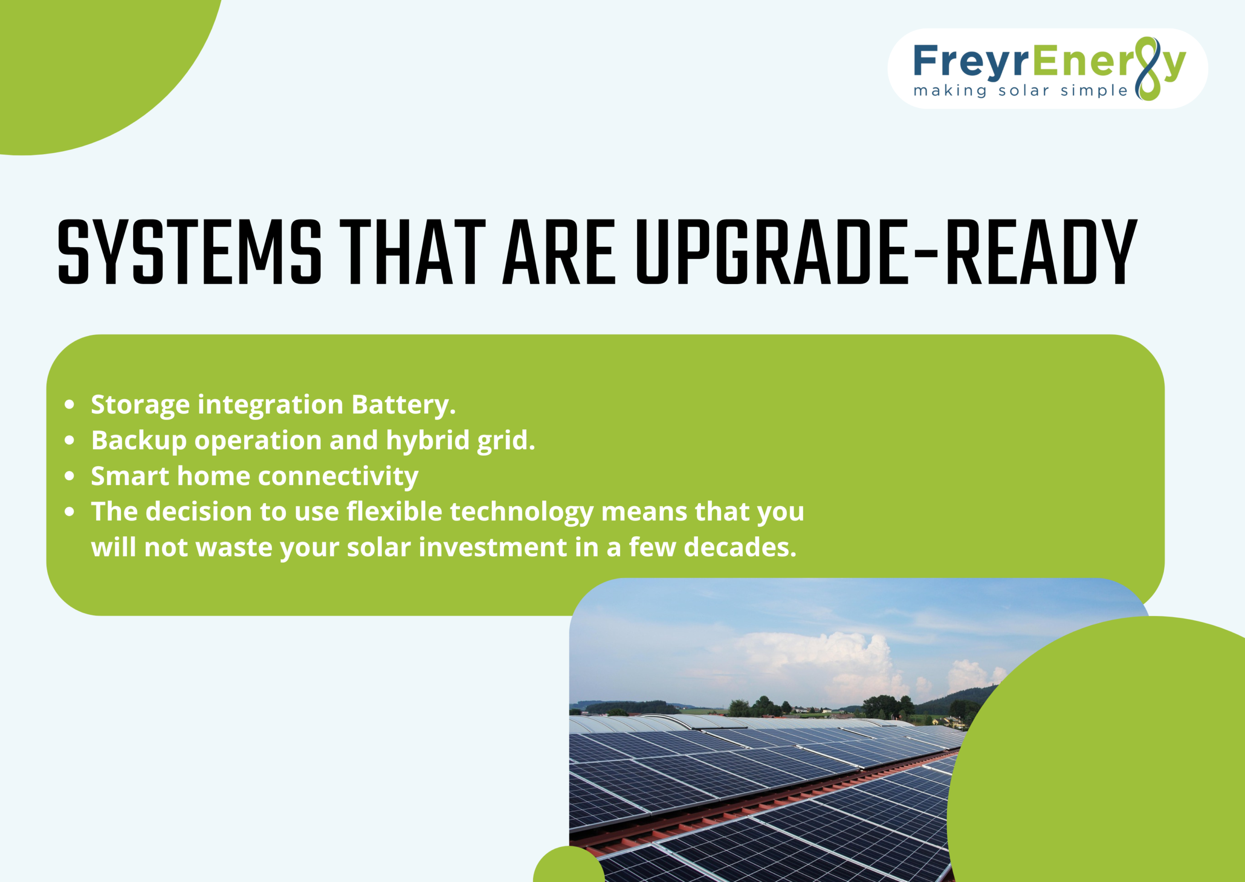 Systems that are upgrade-ready: