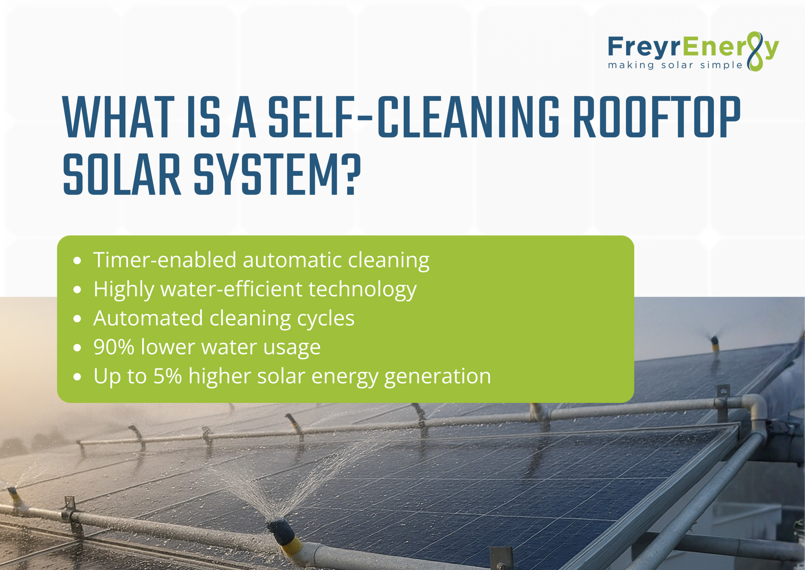 Self-Cleaning Rooftop Solar System